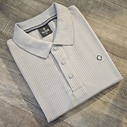Halsten Craft Polo Cotton T-Shirt-Grey