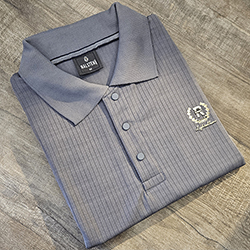 Halsten Craft Polo Cotton T-Shirt-D.Grey